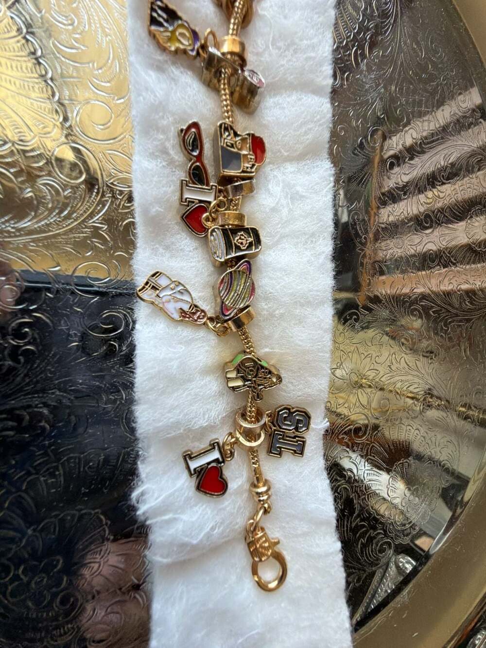 Taylor Swift Eras Tour Gold Tone Charm Bracelet